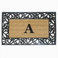 Nedia Home Nedia Home 18014A Acanthus Border 22 x 36 In. Rubber-Coir Doormat - Monogrammed A 18014A